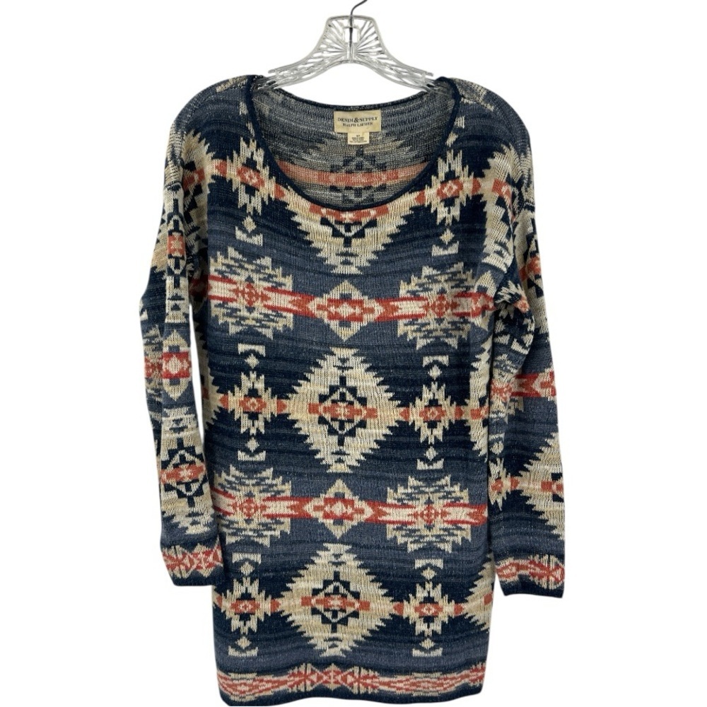 Denim & Supply Ralph Lauren women's sweater Southwestern-inspired Aztec pattern